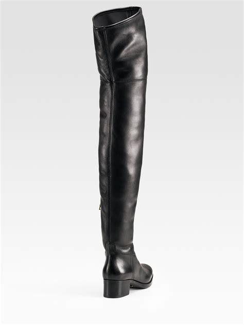 prada riding boots women& 39|Prada thigh high boots.